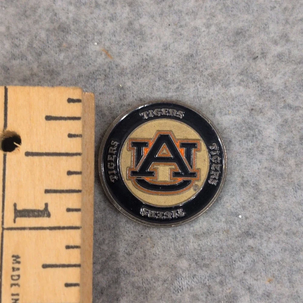 Auburn University Tigers Golf Ball Marker Orange Navy Blue Enamel AU Logo - Picture 2 of 2